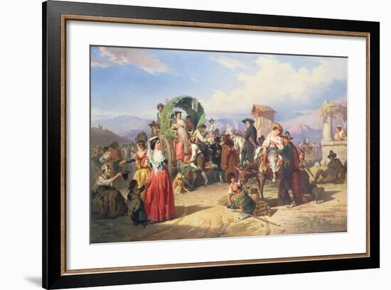 Peasants of the Campagna, 1860-Robert Alexander Hillingford-Framed Giclee Print