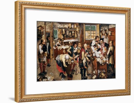 Peasants Paying Tithes-Pieter Bruegel the Elder-Framed Giclee Print