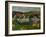 Peasants, Pigs, and a Village Under a Clear Sky, Landscape in Brittany, France, 1888-Paul Gauguin-Framed Giclee Print