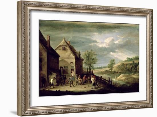 Peasants Playing Boules-David Teniers the Younger-Framed Giclee Print