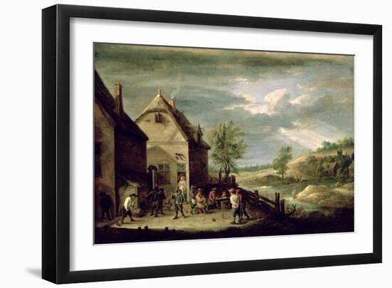 Peasants Playing Boules-David Teniers the Younger-Framed Giclee Print