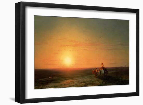 Peasants Returning from the Fields at Sunset-Carl Frederic Aagaard-Framed Giclee Print