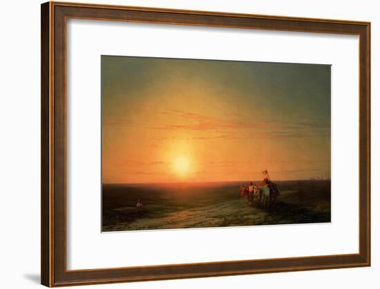 Peasants Returning from the Fields at Sunset-Carl Frederic Aagaard-Framed Giclee Print