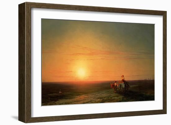 Peasants Returning from the Fields at Sunset-Carl Frederic Aagaard-Framed Giclee Print