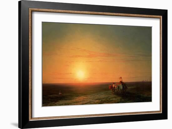 Peasants Returning from the Fields at Sunset-Carl Frederic Aagaard-Framed Giclee Print