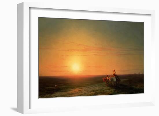 Peasants Returning from the Fields at Sunset-Carl Frederic Aagaard-Framed Giclee Print