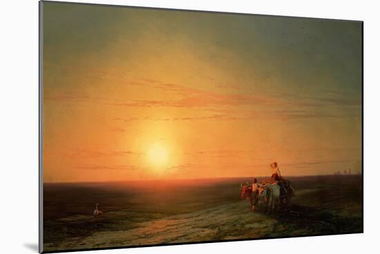 Peasants Returning from the Fields at Sunset-Carl Frederic Aagaard-Mounted Giclee Print