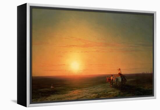 Peasants Returning from the Fields at Sunset-Carl Frederic Aagaard-Framed Premier Image Canvas