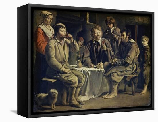 Peasants Sharing a Meal, C. 1642-Louis Le Nain-Framed Premier Image Canvas