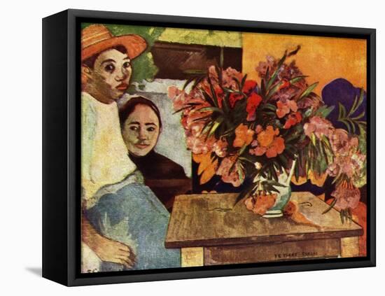 'Peasants with Flowers', 1936-Paul Gauguin-Framed Premier Image Canvas