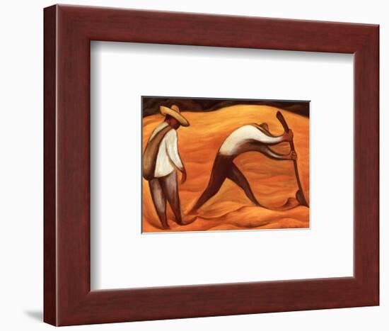 Peasants-Diego Rivera-Framed Art Print