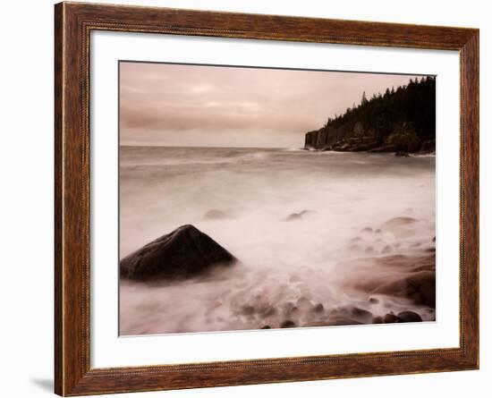 Pebble Beach along Ocean Drive, Acadia National Park, Maine, USA-Joanne Wells-Framed Photographic Print