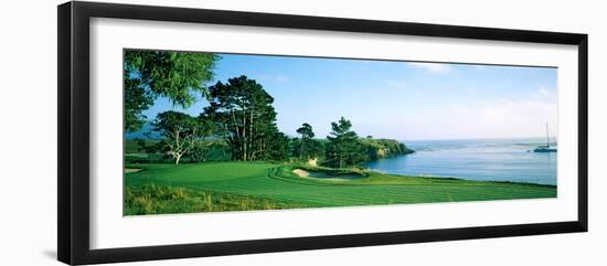 Pebble Beach Golf Course, Pebble Beach, Monterey County, California, USA-null-Framed Photographic Print