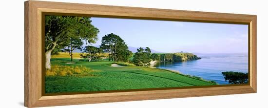 Pebble Beach Golf Course, Pebble Beach, Monterey County, California, USA-null-Framed Stretched Canvas