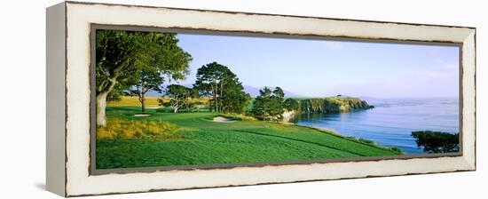 Pebble Beach Golf Course, Pebble Beach, Monterey County, California, USA-null-Framed Stretched Canvas