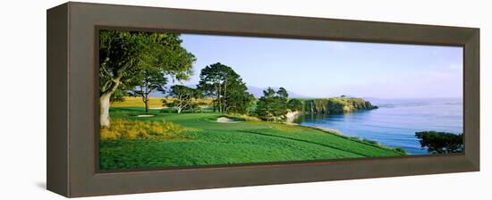 Pebble Beach Golf Course, Pebble Beach, Monterey County, California, USA-null-Framed Stretched Canvas
