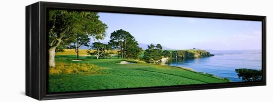 Pebble Beach Golf Course, Pebble Beach, Monterey County, California, USA-null-Framed Stretched Canvas