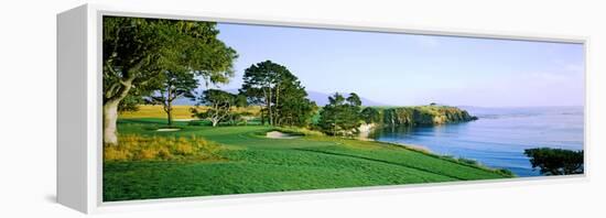 Pebble Beach Golf Course, Pebble Beach, Monterey County, California, USA-null-Framed Stretched Canvas