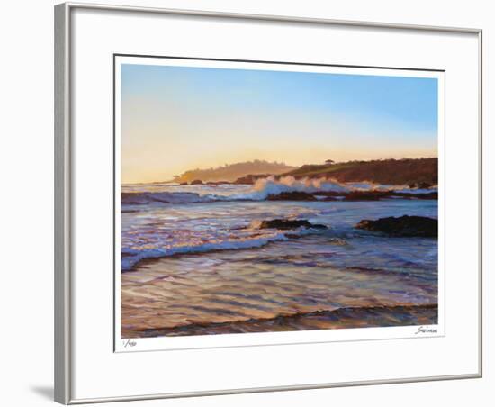 Pebble Beach Sunset-Tom Swimm-Framed Giclee Print