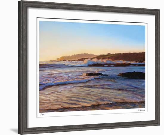 Pebble Beach Sunset-Tom Swimm-Framed Giclee Print