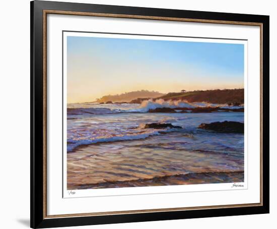 Pebble Beach Sunset-Tom Swimm-Framed Giclee Print