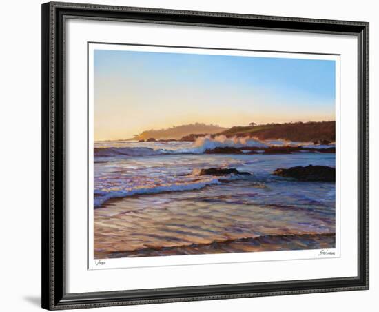 Pebble Beach Sunset-Tom Swimm-Framed Giclee Print