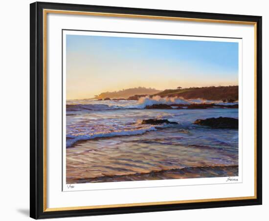 Pebble Beach Sunset-Tom Swimm-Framed Giclee Print