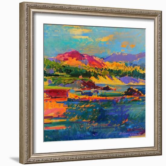 Pebble Beach towards Carmel-Peter Graham-Framed Giclee Print