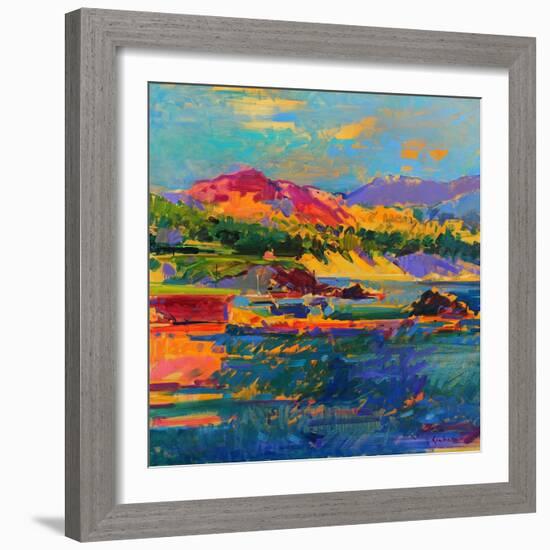 Pebble Beach towards Carmel-Peter Graham-Framed Giclee Print