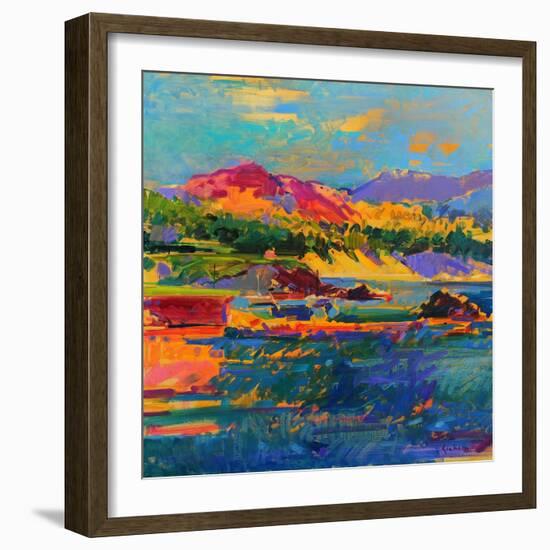 Pebble Beach towards Carmel-Peter Graham-Framed Giclee Print