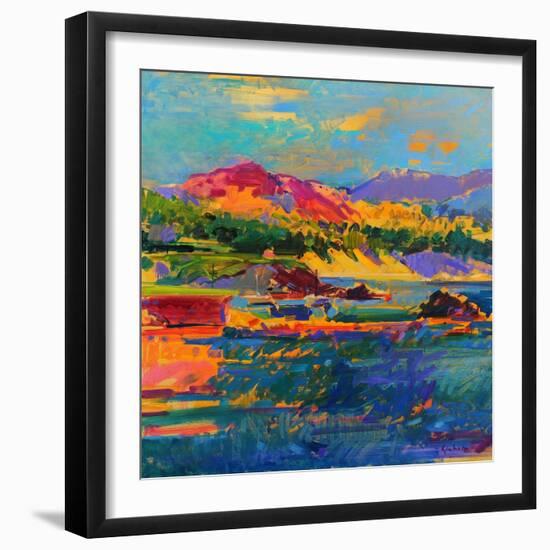 Pebble Beach towards Carmel-Peter Graham-Framed Giclee Print