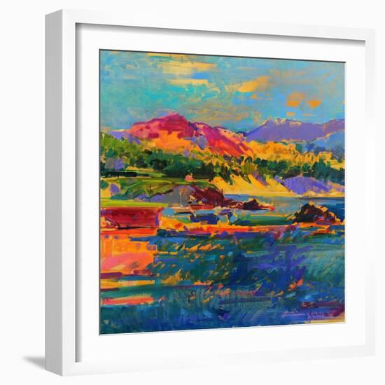 Pebble Beach towards Carmel-Peter Graham-Framed Giclee Print