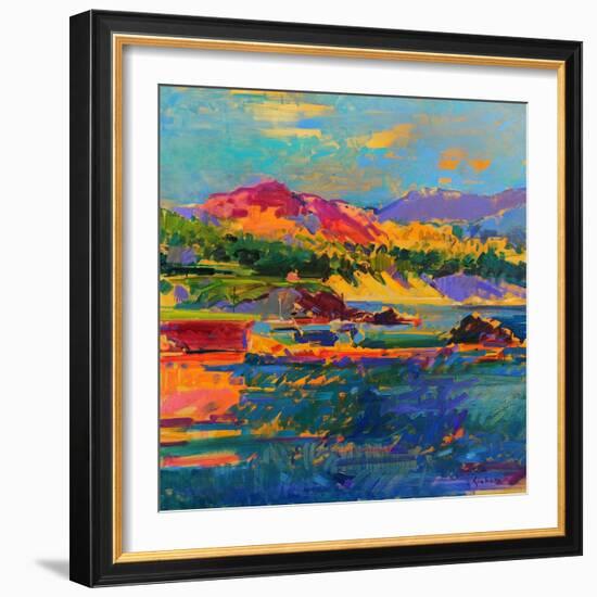 Pebble Beach towards Carmel-Peter Graham-Framed Giclee Print