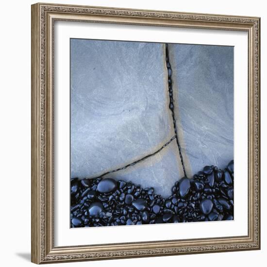 Pebbles Against Boulder-Micha Pawlitzki-Framed Photographic Print