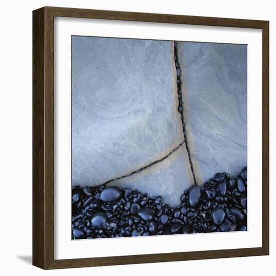 Pebbles Against Boulder-Micha Pawlitzki-Framed Photographic Print