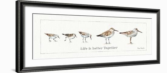 Pebbles and Sandpipers I-Lisa Audit-Framed Art Print