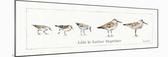 Pebbles and Sandpipers I-Lisa Audit-Mounted Art Print