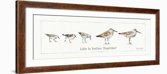 Pebbles and Sandpipers I-Lisa Audit-Framed Art Print