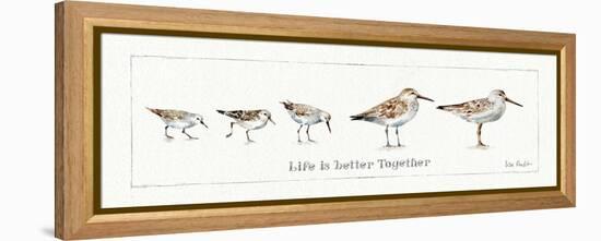 Pebbles and Sandpipers I-Lisa Audit-Framed Stretched Canvas