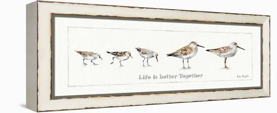 Pebbles and Sandpipers I-Lisa Audit-Framed Stretched Canvas