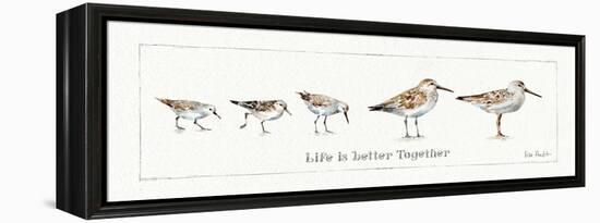 Pebbles and Sandpipers I-Lisa Audit-Framed Stretched Canvas