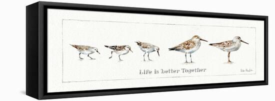 Pebbles and Sandpipers I-Lisa Audit-Framed Stretched Canvas