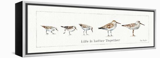 Pebbles and Sandpipers I-Lisa Audit-Framed Stretched Canvas