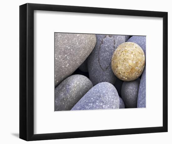 Pebbles in Sandymouth Beach, Cornwall, UK-Nadia Isakova-Framed Photographic Print