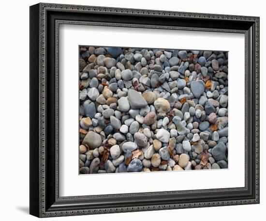 Pebbles, Little Hunters Beach-Michael Hudson-Framed Art Print