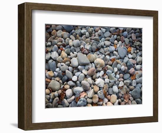 Pebbles, Little Hunters Beach-Michael Hudson-Framed Art Print