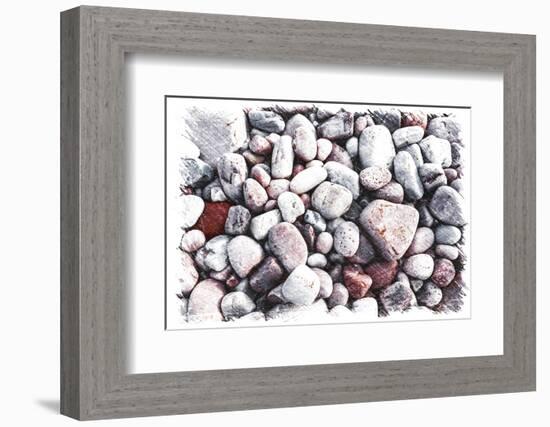 Pebbles on the Beach-Philippe Sainte-Laudy-Framed Photographic Print