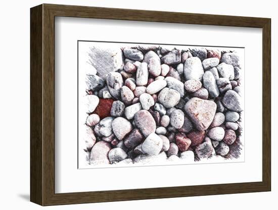 Pebbles on the Beach-Philippe Sainte-Laudy-Framed Photographic Print