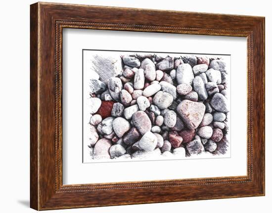 Pebbles on the Beach-Philippe Sainte-Laudy-Framed Photographic Print