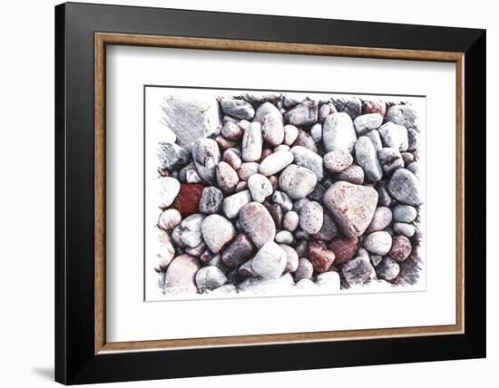 Pebbles on the Beach-Philippe Sainte-Laudy-Framed Photographic Print